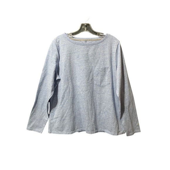 Ridgecut Tops - Ridgecut T-Shirt Women XL Blue Heathered Pocket Long Sleeve RC11011 EUC